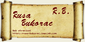 Rusa Bukorac vizit kartica
